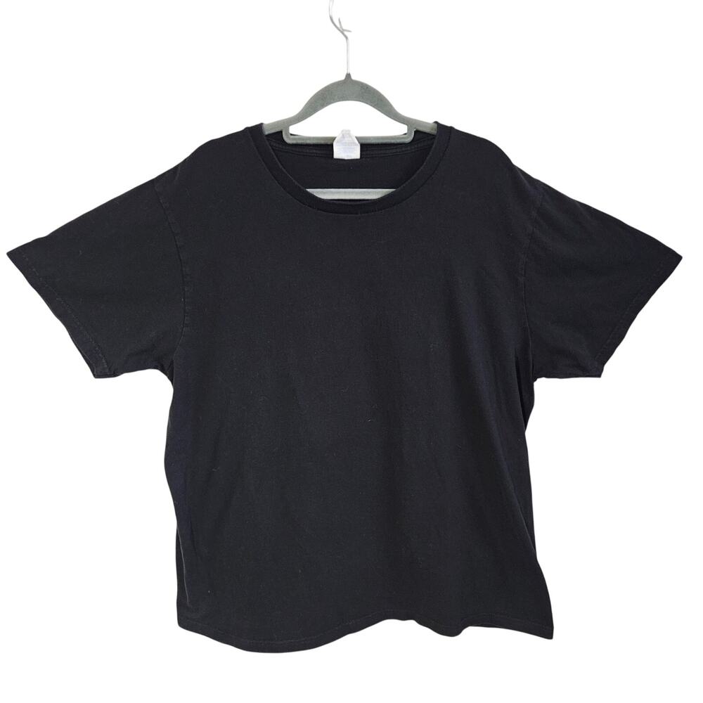Port & Company Size XL Crewneck Basic Tee Shirt Solid Black 100% Cotton Casual